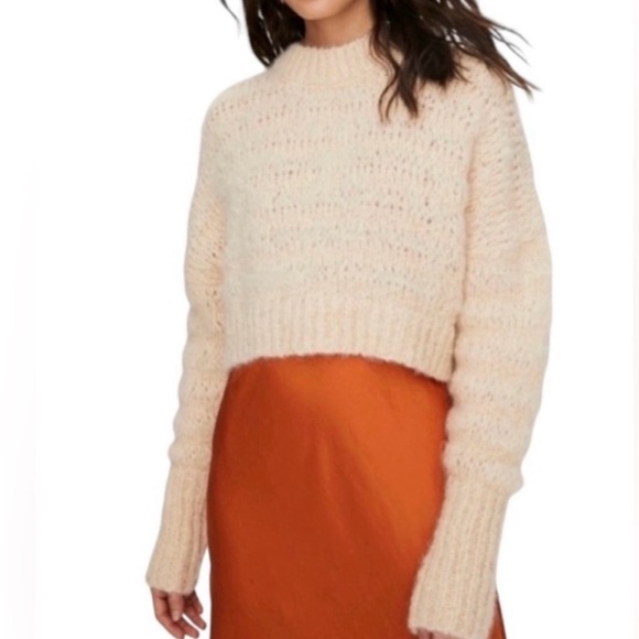 Aritzia Wilfred Lune Cropped Sweater Wool Alpaca Size S - Picture 1 of 7